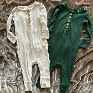 Posh Peanut - set of 2 ruffle rompers 18-24 months